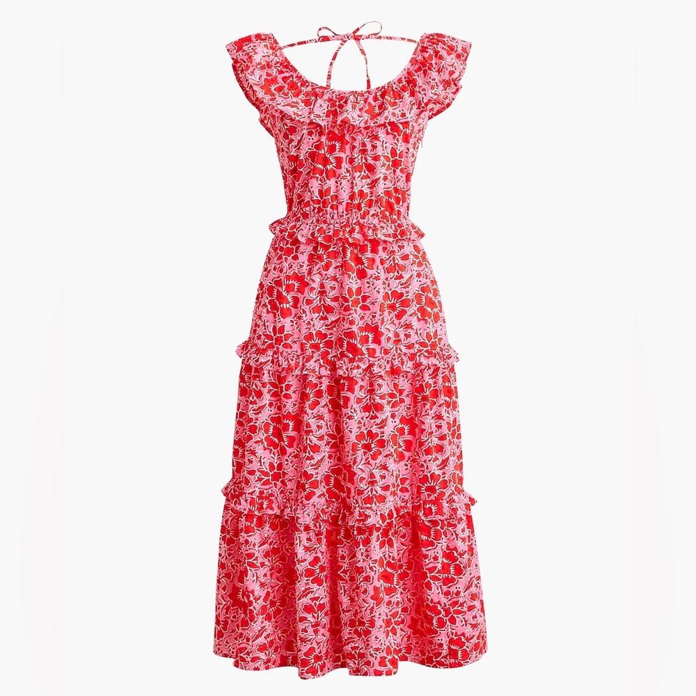 JCREW Floral Pink Sleeveless Dress